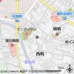 福岡県久留米市西町885-4周辺の地図