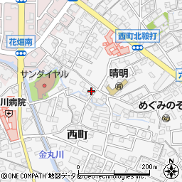 福岡県久留米市西町874-6周辺の地図