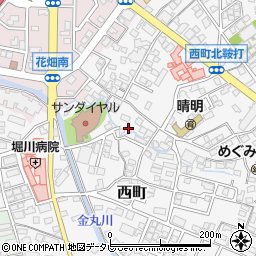 福岡県久留米市西町885周辺の地図