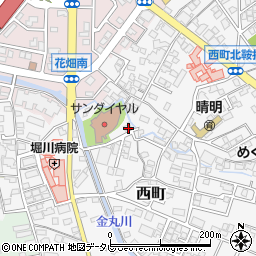 福岡県久留米市西町611周辺の地図