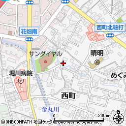 福岡県久留米市西町885-3周辺の地図