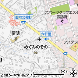 福岡県久留米市西町861周辺の地図