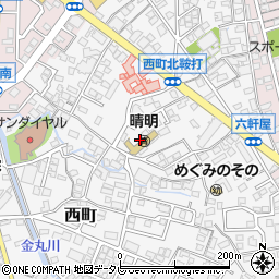 福岡県久留米市西町905周辺の地図