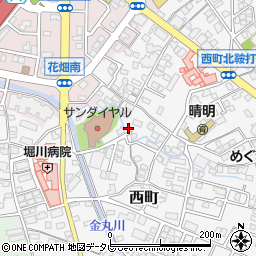 福岡県久留米市西町892-2周辺の地図