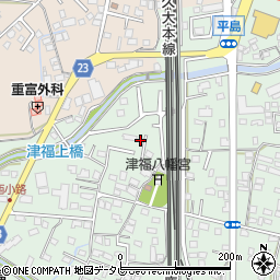 福岡県久留米市津福本町1064周辺の地図