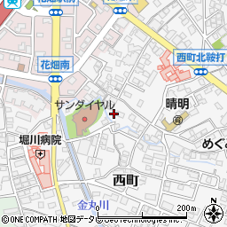 福岡県久留米市西町892周辺の地図