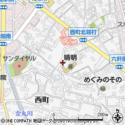 福岡県久留米市西町906周辺の地図