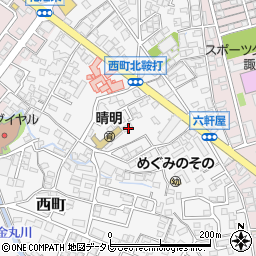 福岡県久留米市西町870周辺の地図