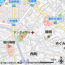 福岡県久留米市西町894-3周辺の地図