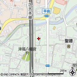 福岡県久留米市津福本町1100周辺の地図