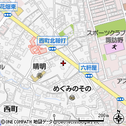 福岡県久留米市西町866-5周辺の地図