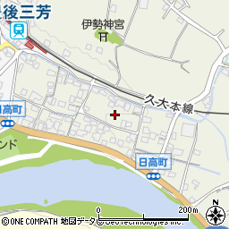 大分県日田市日高1413-9周辺の地図