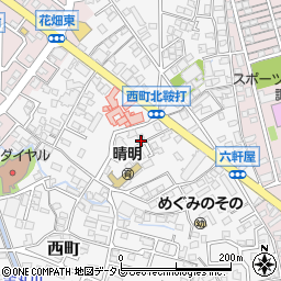 福岡県久留米市西町908周辺の地図