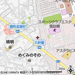 福岡県久留米市西町1041-12周辺の地図