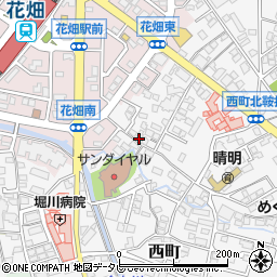 福岡県久留米市西町968周辺の地図