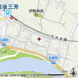 大分県日田市日高1413-8周辺の地図