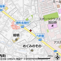 福岡県久留米市西町866-10周辺の地図