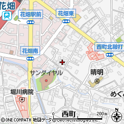 福岡県久留米市西町895-7周辺の地図