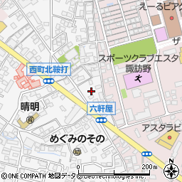 福岡県久留米市西町1041-4周辺の地図