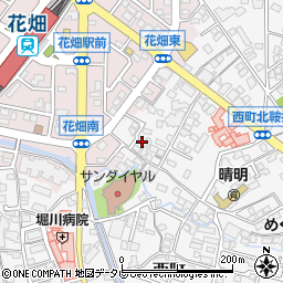 福岡県久留米市西町940周辺の地図