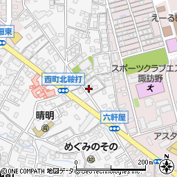 福岡県久留米市西町1039周辺の地図