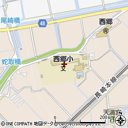 神埼市立西郷小学校周辺の地図