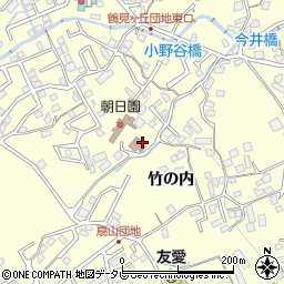 大分県別府市竹の内周辺の地図