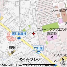 福岡県久留米市西町1040周辺の地図