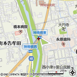 神埼橋東周辺の地図