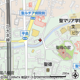 福岡県久留米市津福本町1001-5周辺の地図