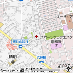 福岡県久留米市西町1046周辺の地図