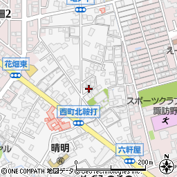 福岡県久留米市西町1036-19周辺の地図