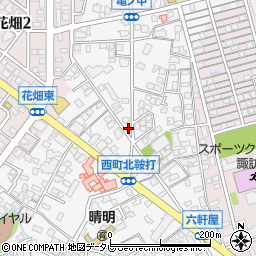 福岡県久留米市西町1036-28周辺の地図