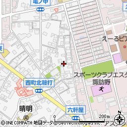 福岡県久留米市西町1047周辺の地図