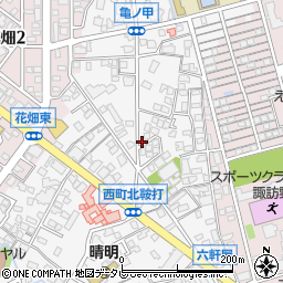 福岡県久留米市西町1036周辺の地図