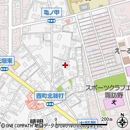 福岡県久留米市西町1033-1周辺の地図