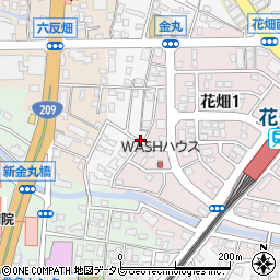 福岡県久留米市西町1384-2周辺の地図