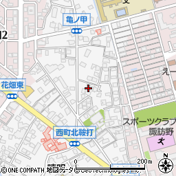 福岡県久留米市西町1033-9周辺の地図