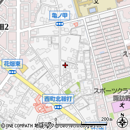 福岡県久留米市西町1033-10周辺の地図