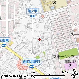 福岡県久留米市西町1032周辺の地図
