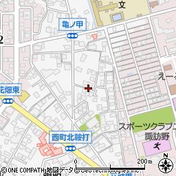 福岡県久留米市西町1032周辺の地図