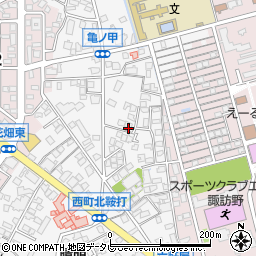 福岡県久留米市西町1032-7周辺の地図