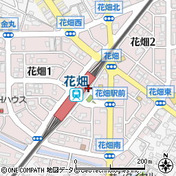 福岡県久留米市花畑周辺の地図