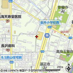 福岡県久留米市御井町周辺の地図