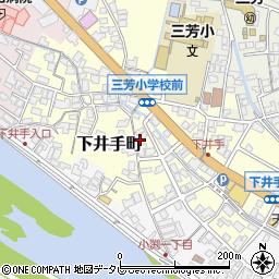 大分県日田市下井手町周辺の地図