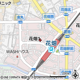 福岡県久留米市花畑1丁目周辺の地図