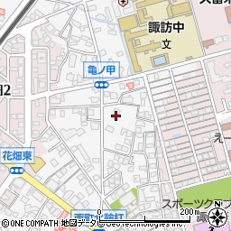 福岡県久留米市西町1022-8周辺の地図