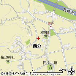 佐賀県小城市西分周辺の地図
