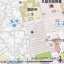 福岡県久留米市諏訪野町1054周辺の地図
