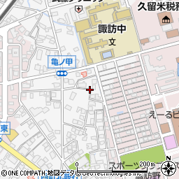 福岡県久留米市西町1054-1周辺の地図